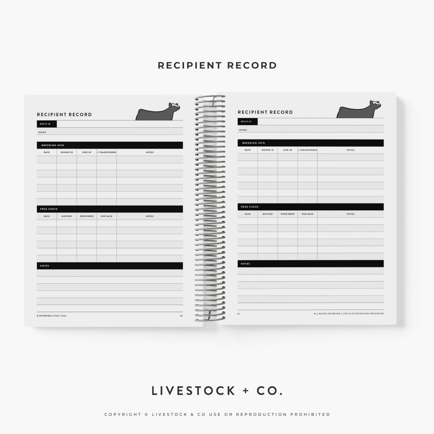 Personalized Barn Bible™ Donor & Recip Planner