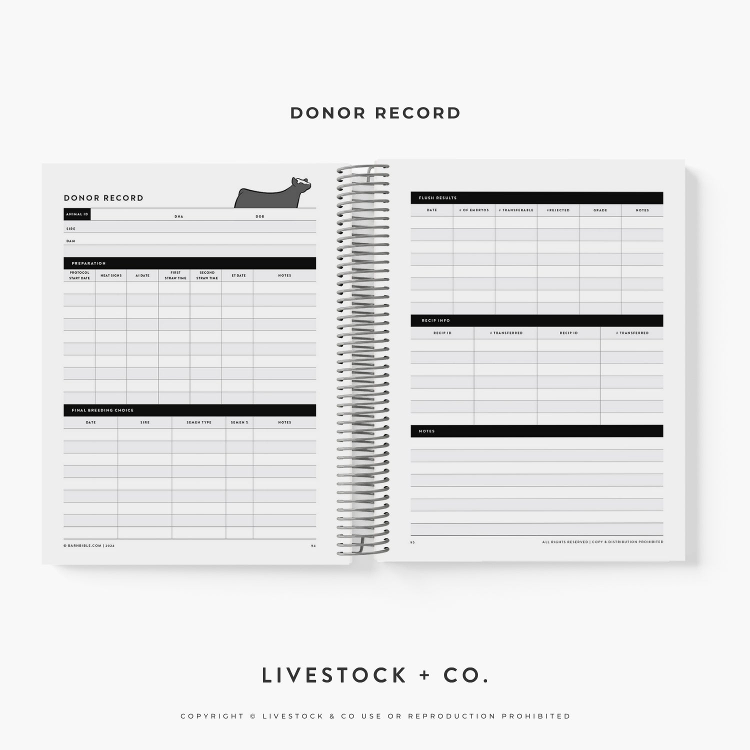 Personalized Barn Bible™ Donor & Recip Planner