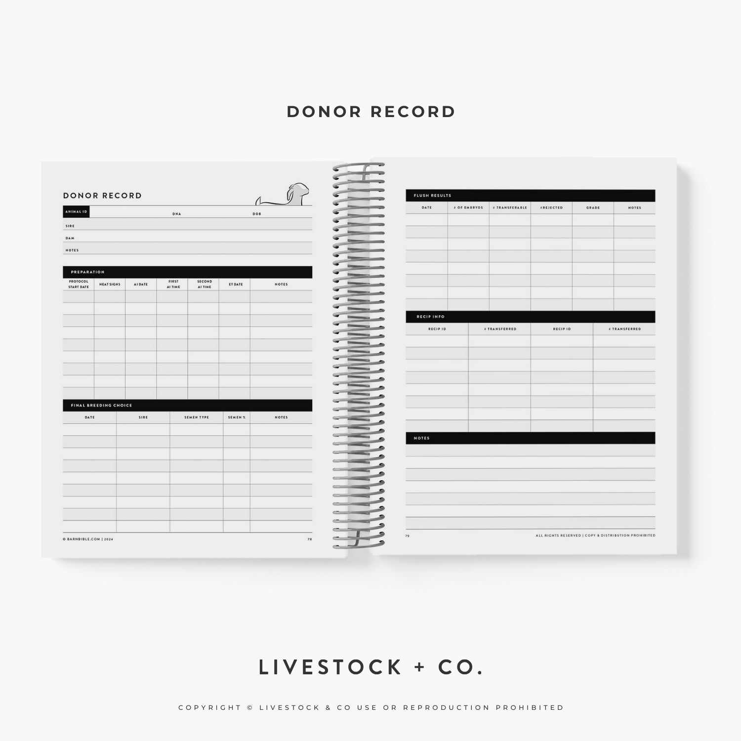 Personalized Barn Bible™ Donor & Recip Planner
