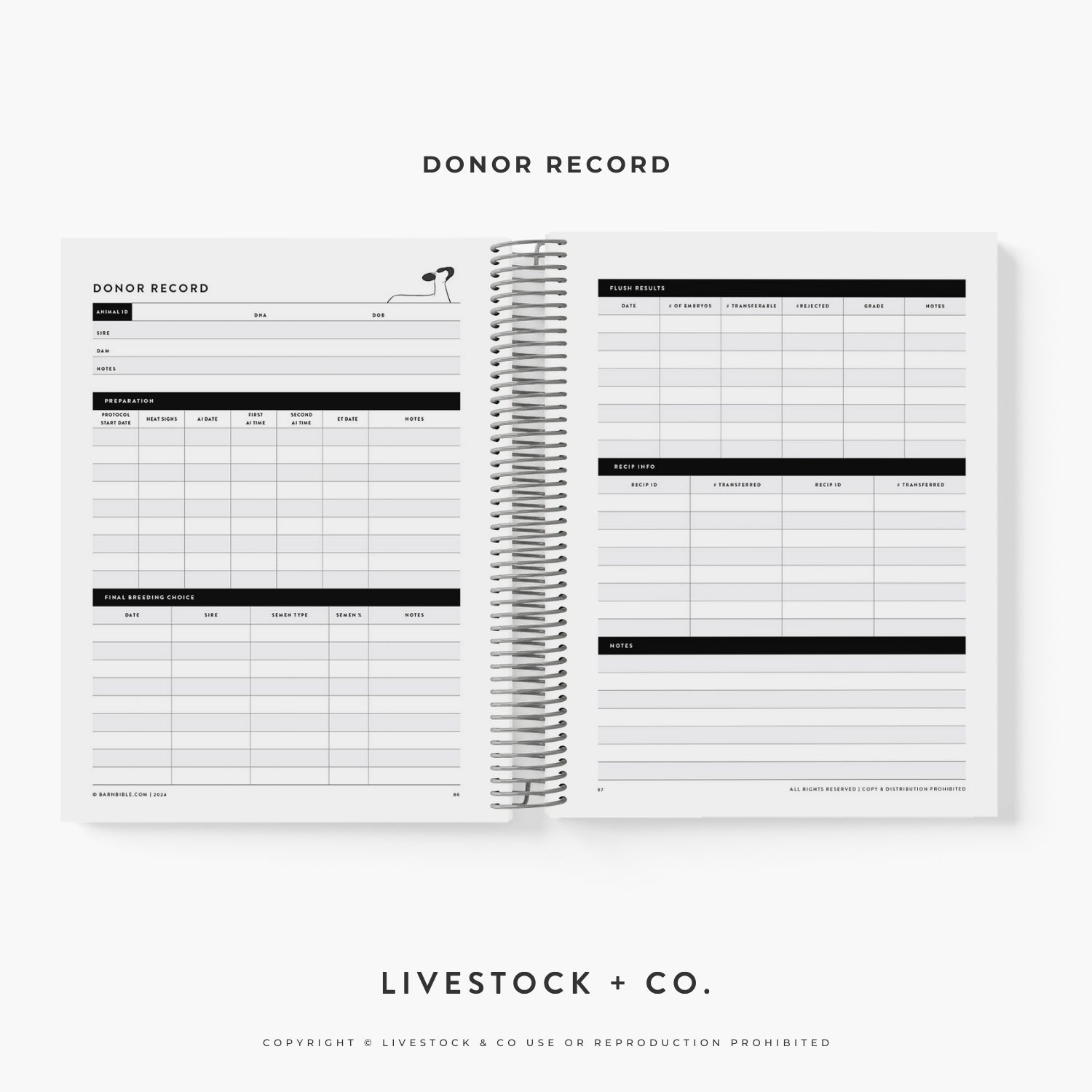 Personalized Barn Bible™ Donor & Recip Planner