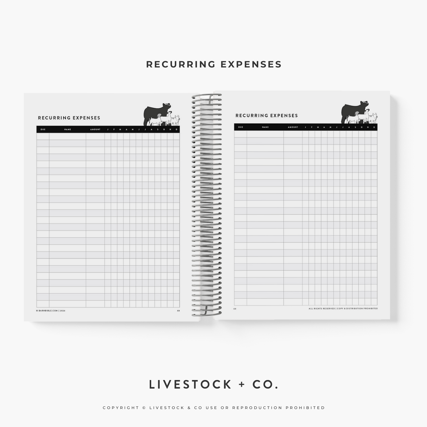 Personalized Barn Bible™ Expense Planner