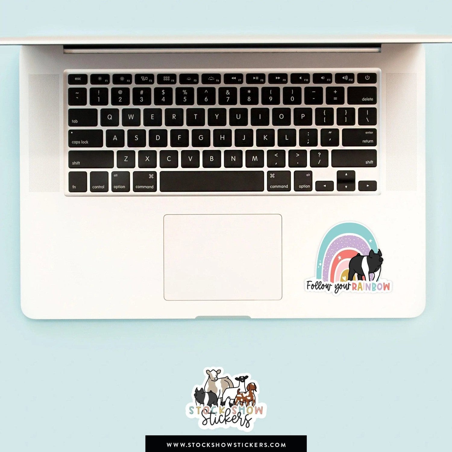 Follow Your Rainbow Stock Show Livestock Sticker