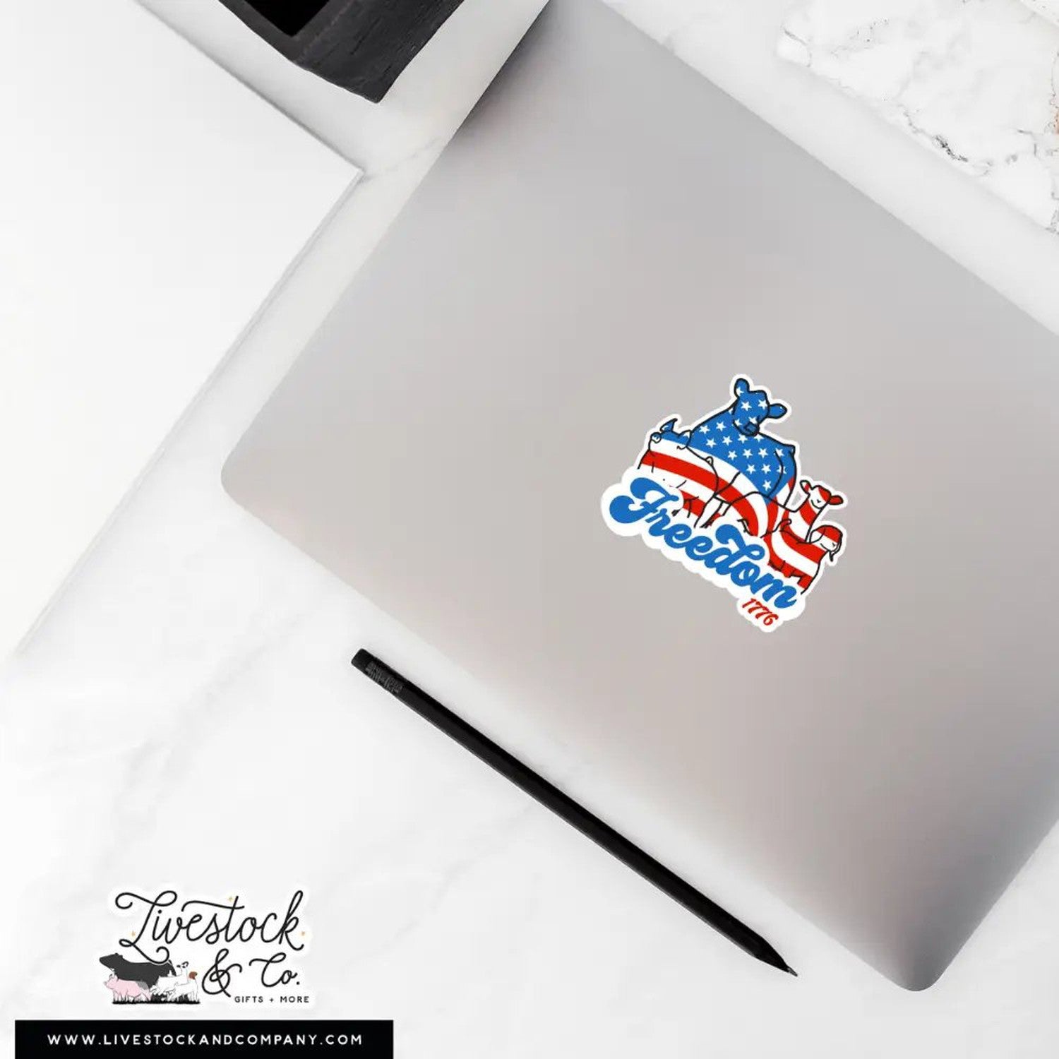 Freedom 1776 Stock Show Livestock Sticker