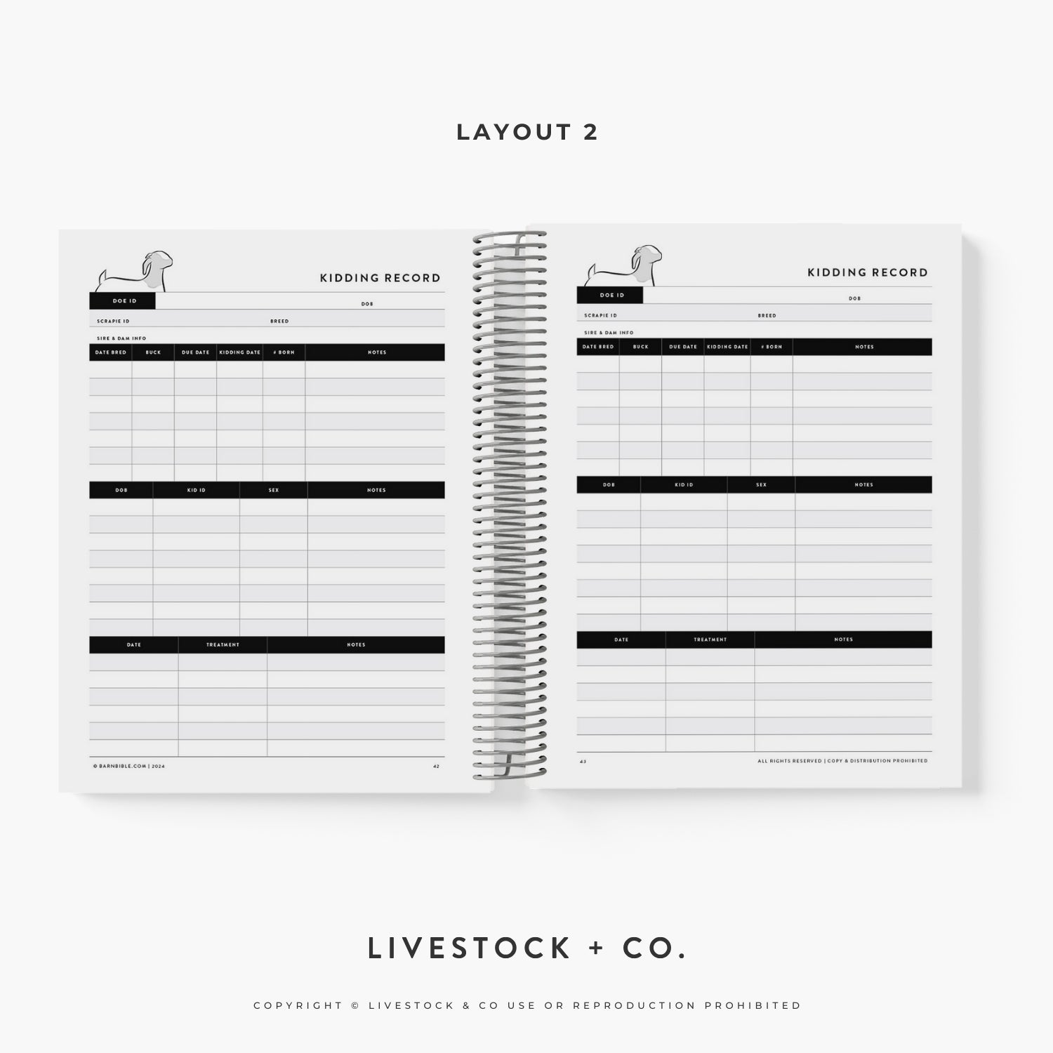 Personalized Barn Bible™ Breeding & Kidding Record