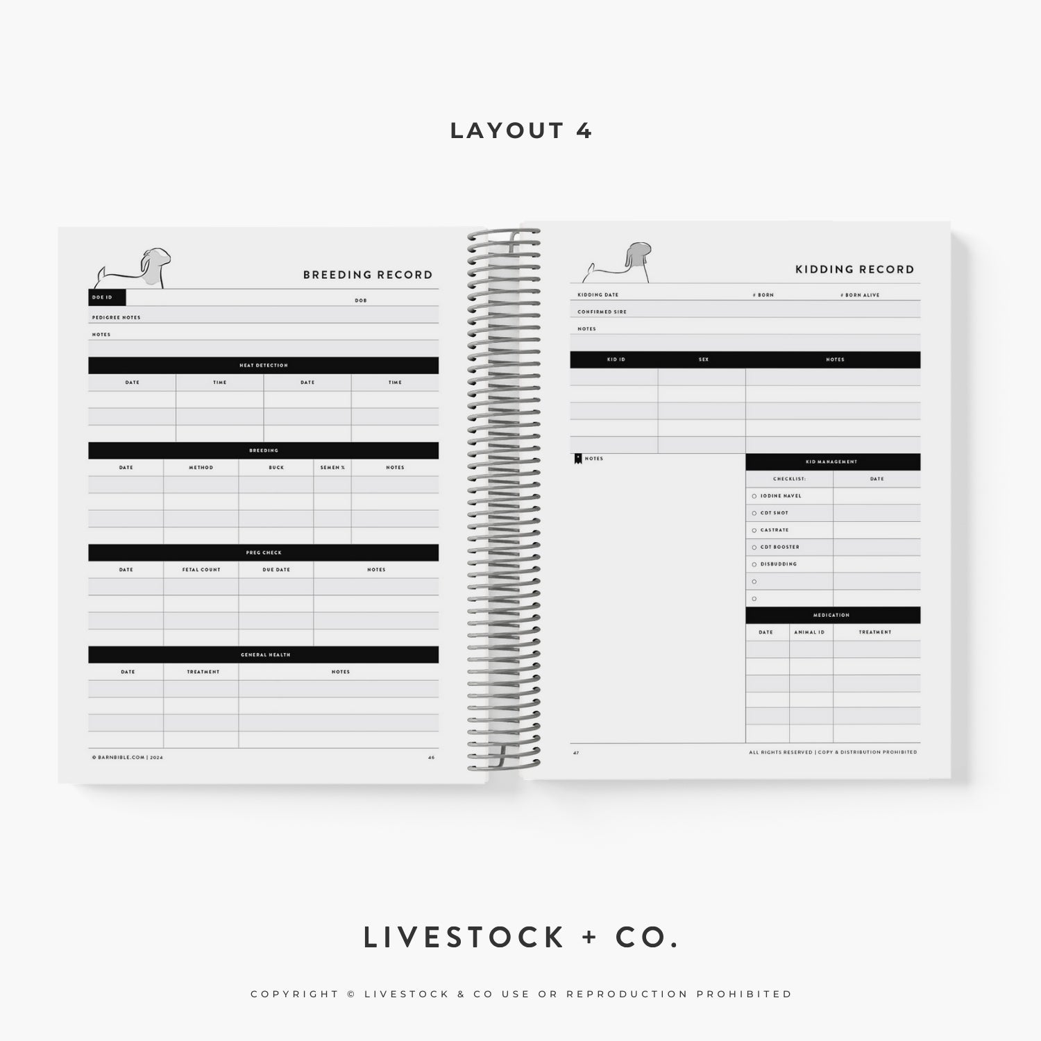 Personalized Barn Bible™ Breeding & Kidding Record