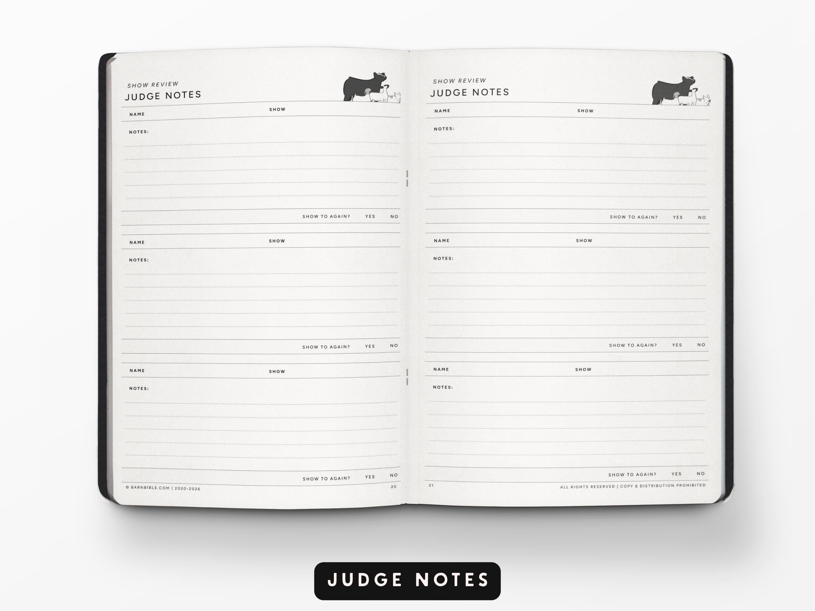 Mini Barn Bible™ Show Planner Edition