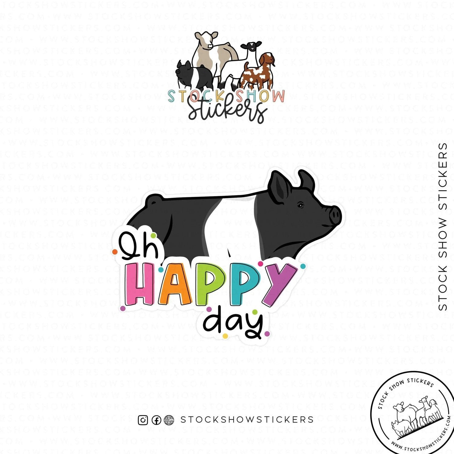 Oh Happy Day Livestock Stickers