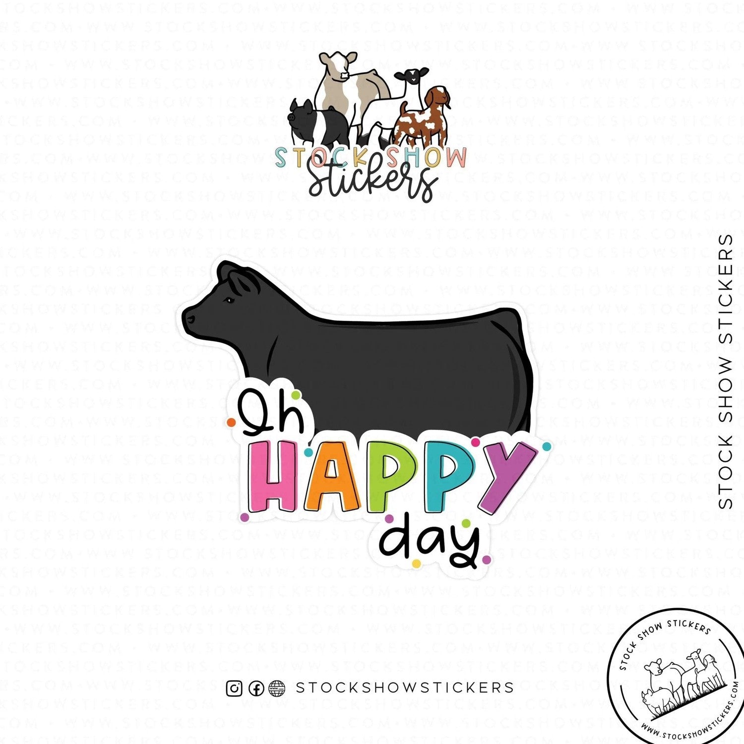 Oh Happy Day Livestock Stickers