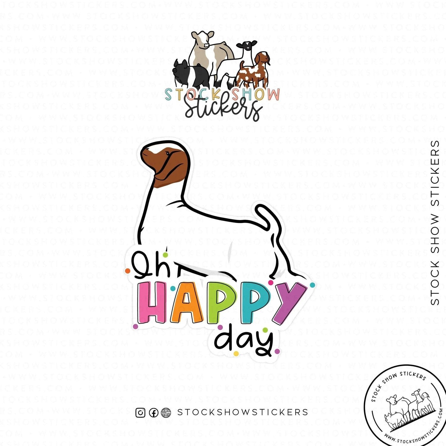 Oh Happy Day Livestock Stickers