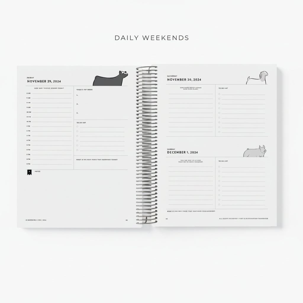 Personalized Daily Planner for Livestock Families | Barn Bible™