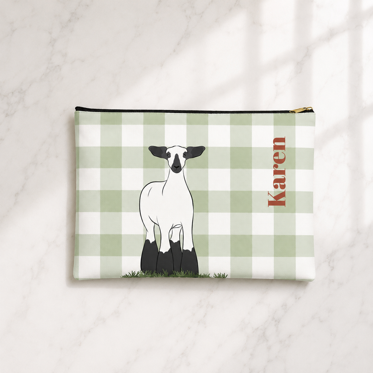 Personalized Livestock Accessory Bag - Flat Design