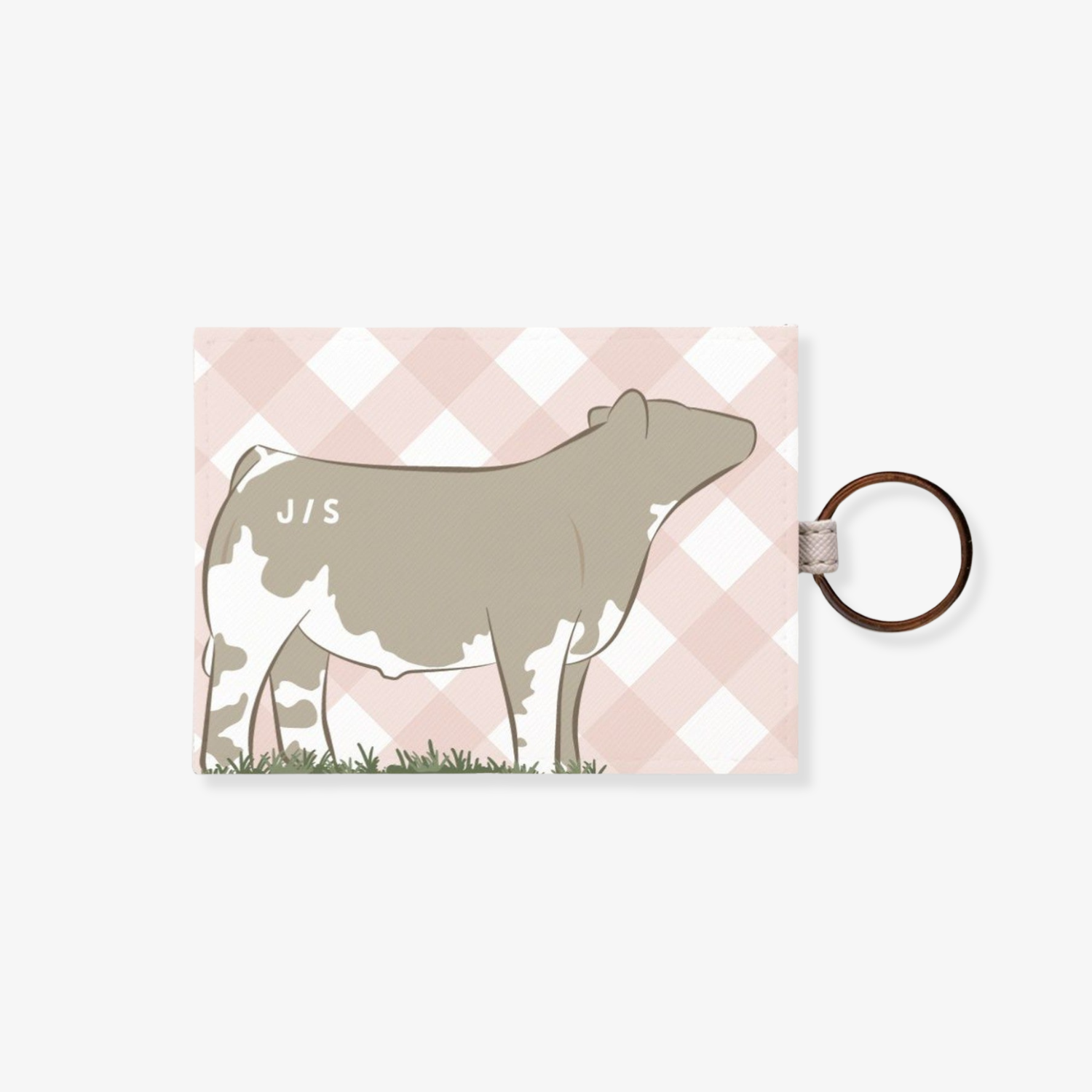 Personalized Livestock Card Holder Key Chain