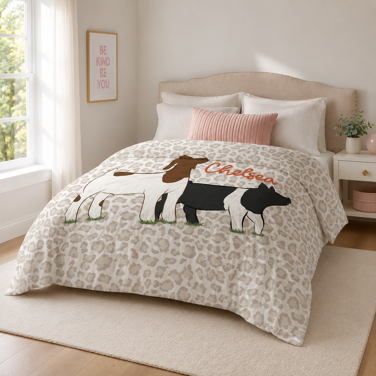 Personalized Livestock Cotton Duvet Cover