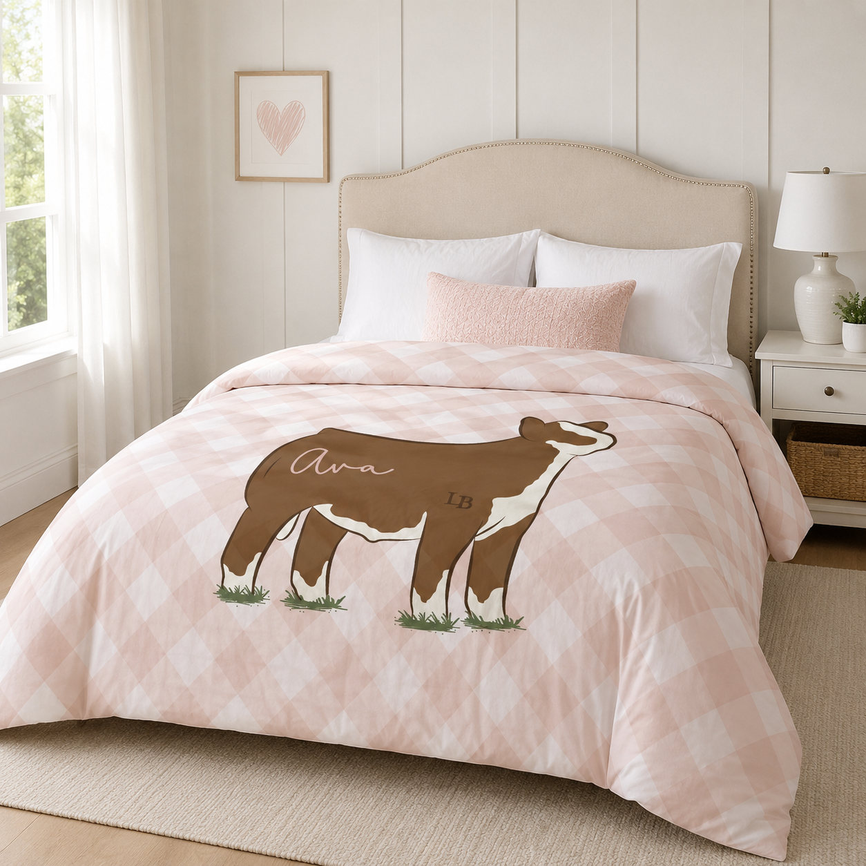 Personalized Livestock Cotton Duvet Cover