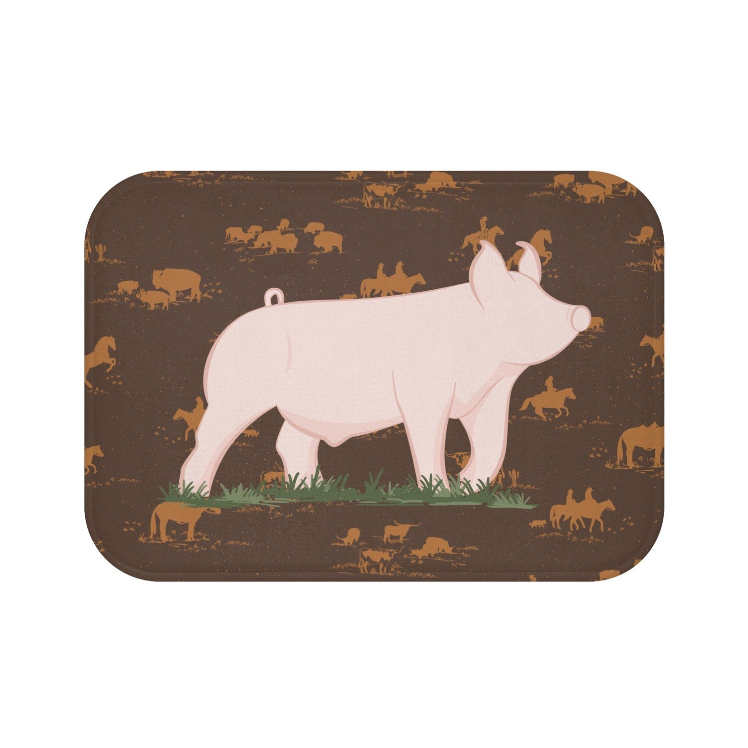 Personalized Livestock Memory Foam Bath Mat | 18" × 27"