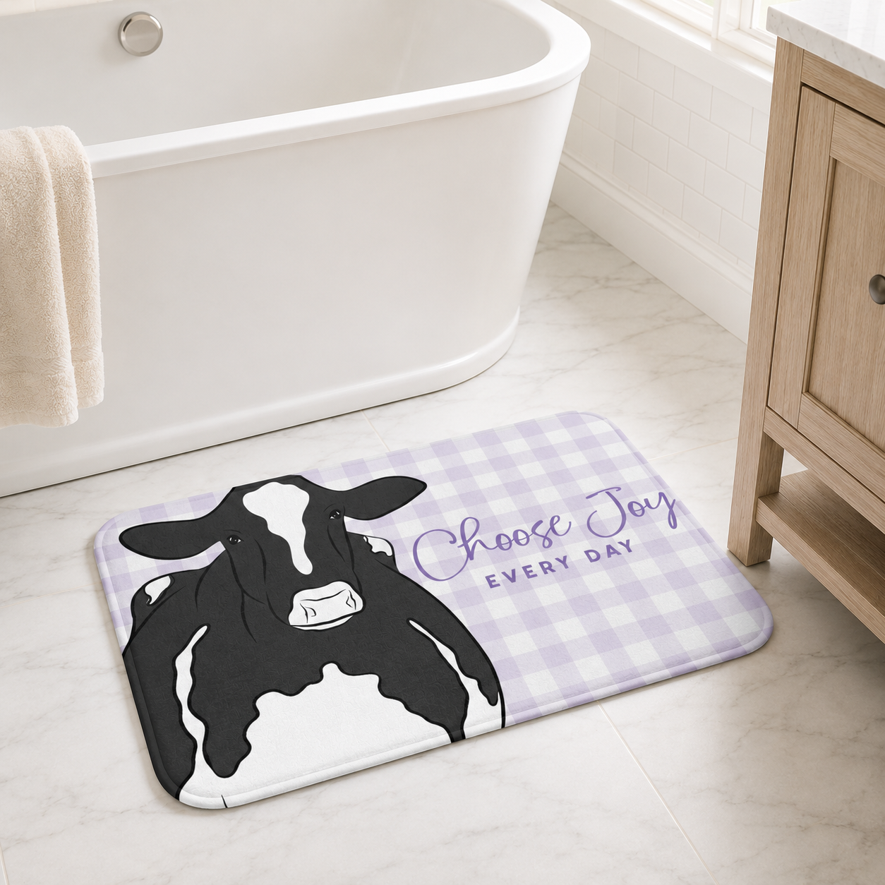 Personalized Livestock Memory Foam Bath Mat | 18" × 27"
