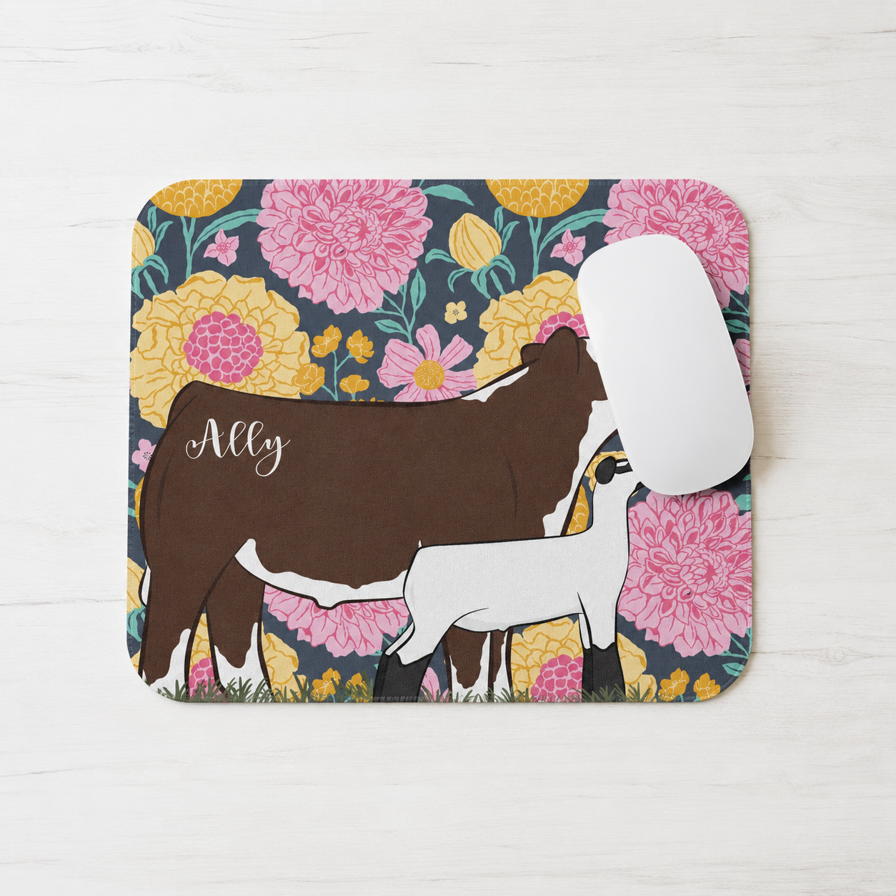 Personalized Livestock Mouse Pad | 7.75" × 9"