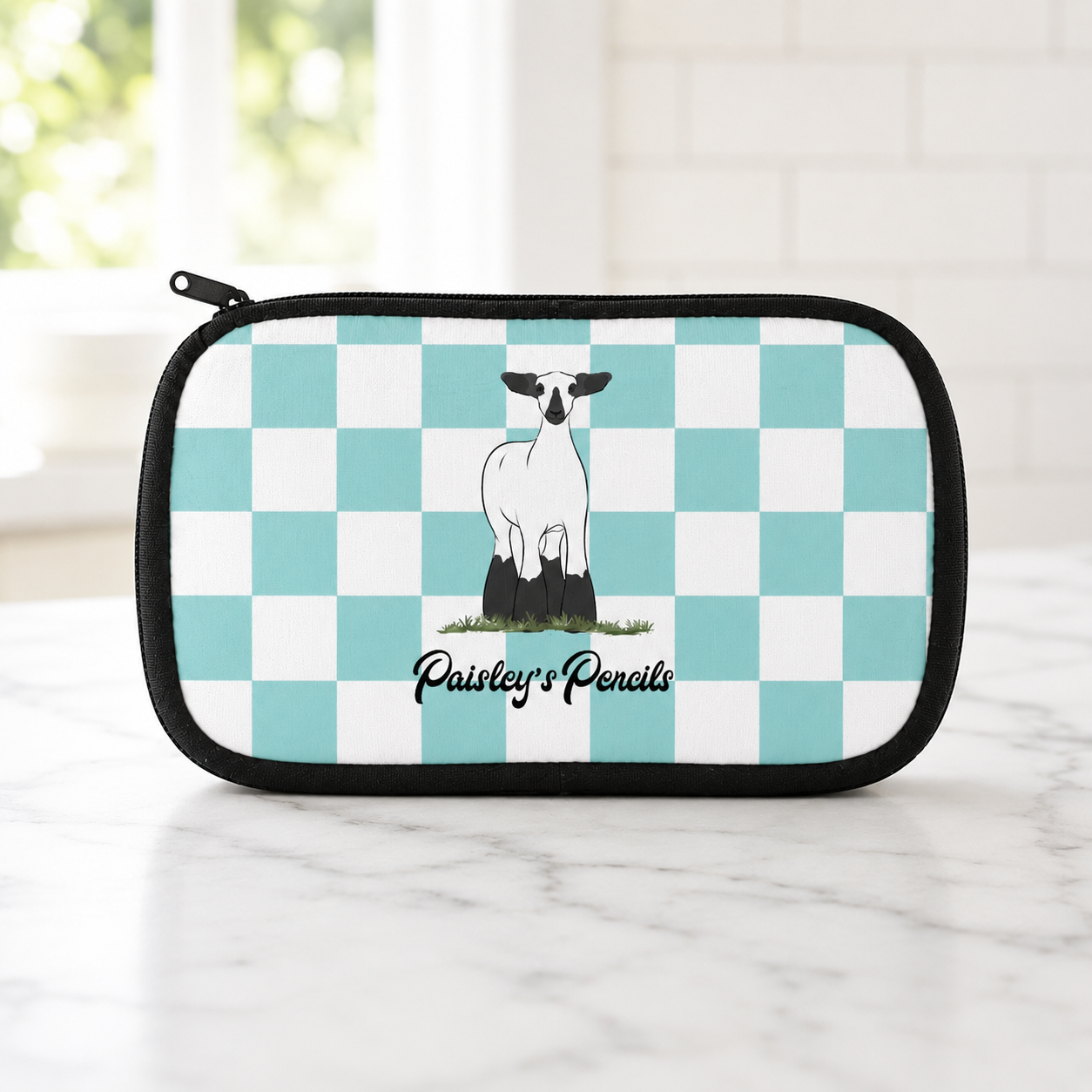 Personalized Livestock Neoprene Accessory Bag | 10" × 6"