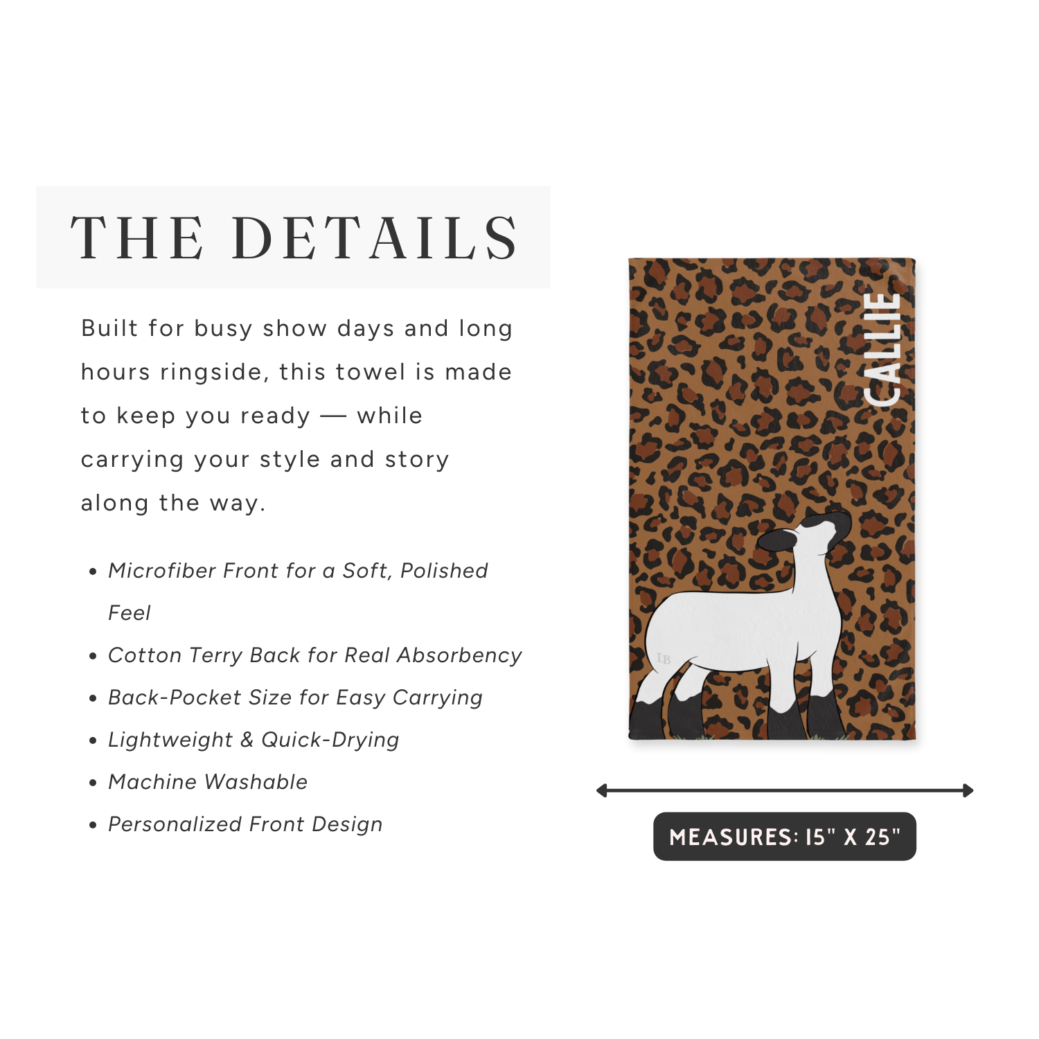 Personalized Livestock Show & Grooming Towel