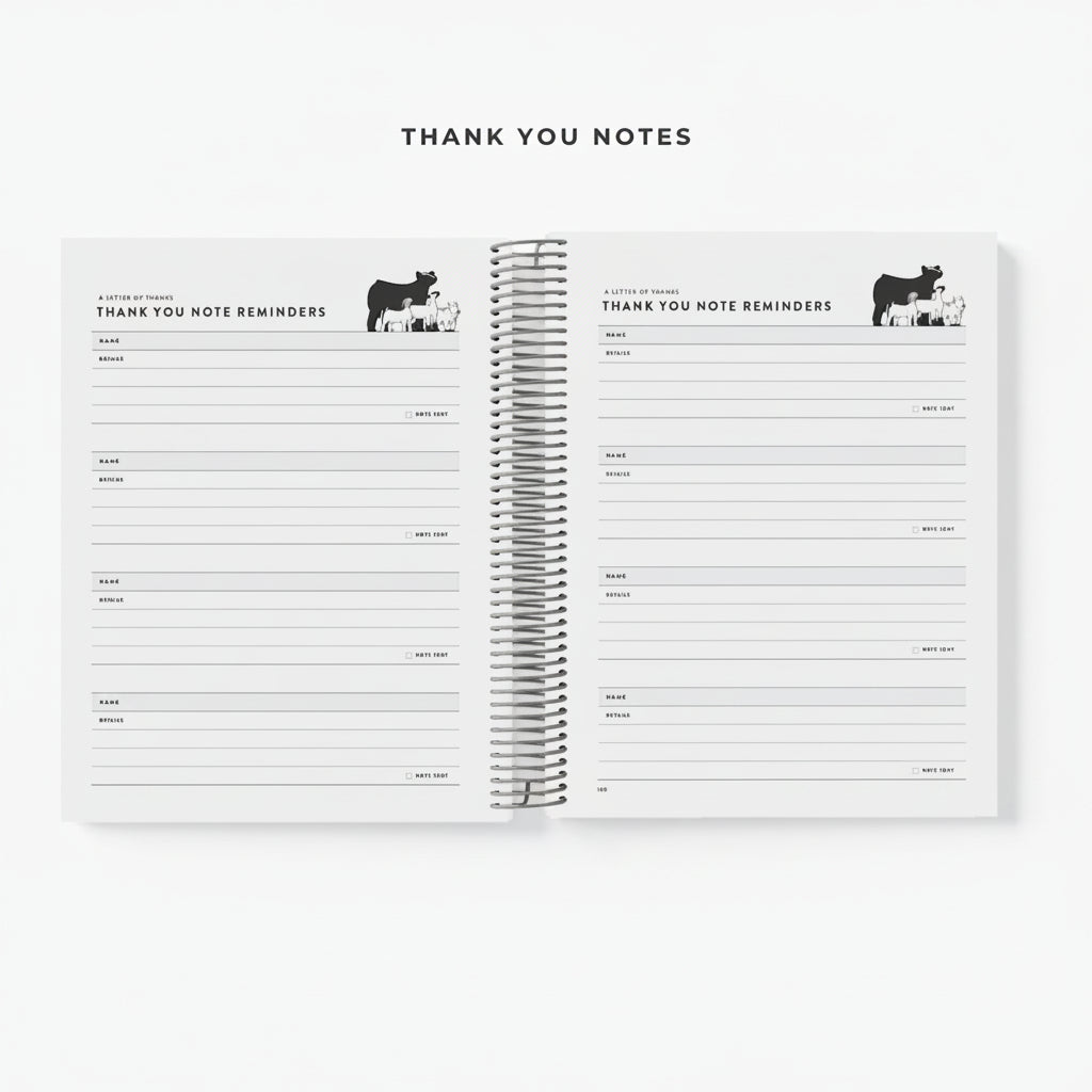 Personalized Livestock Show Planner | Barn Bible™