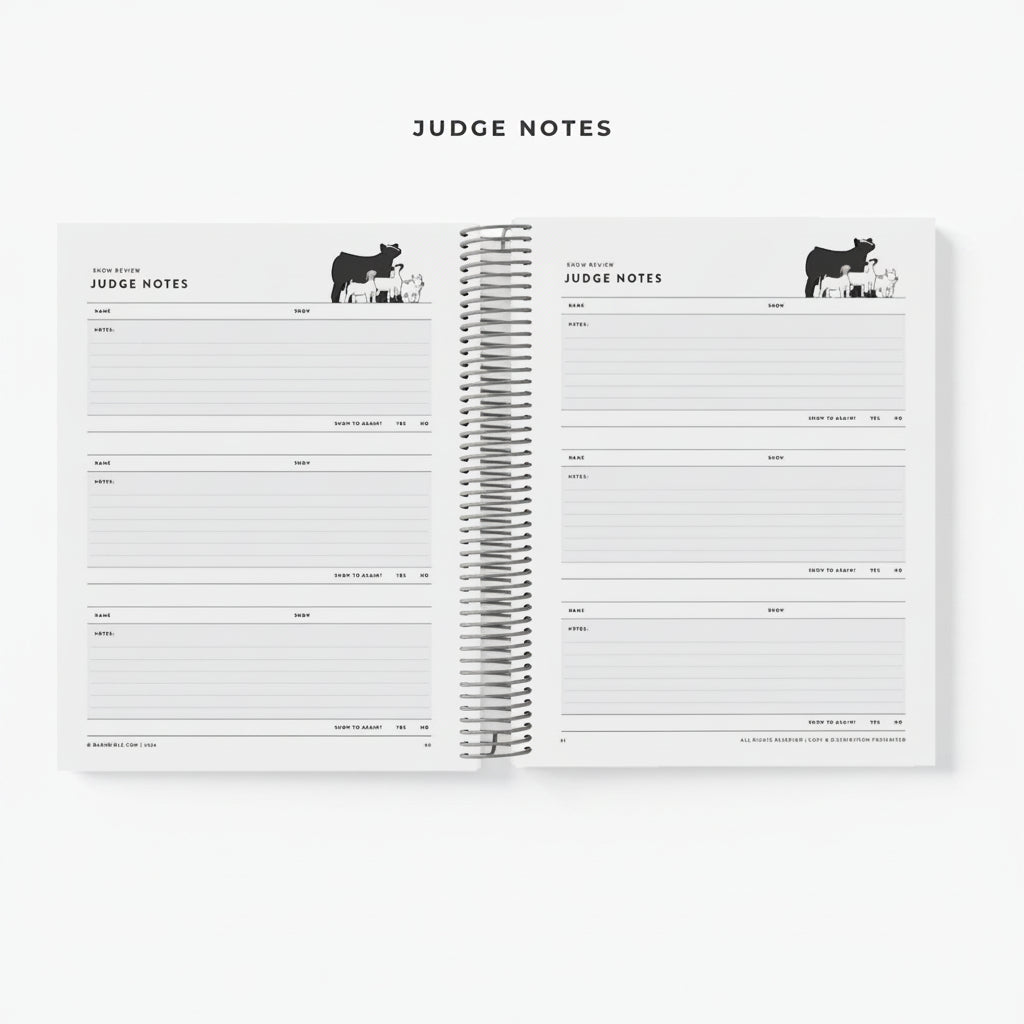 Personalized Livestock Show Planner | Barn Bible™