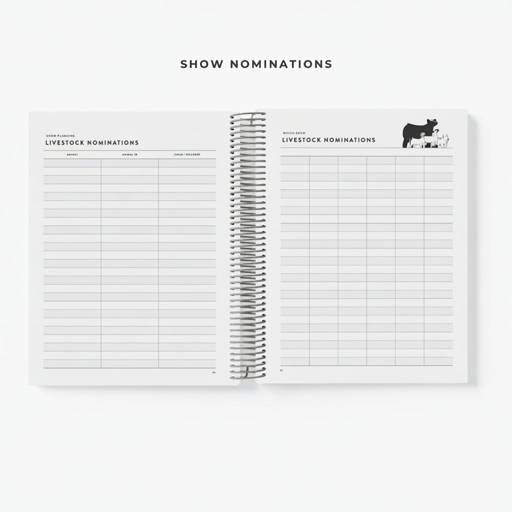 Personalized Livestock Show Planner | Barn Bible™
