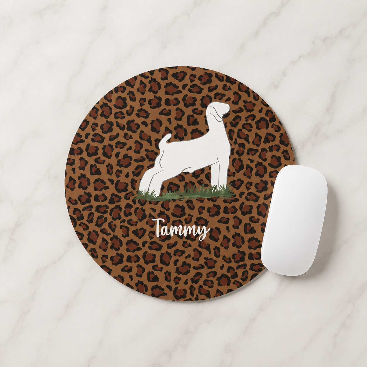 Personalized Round Livestock Mouse Pad | 7.75"