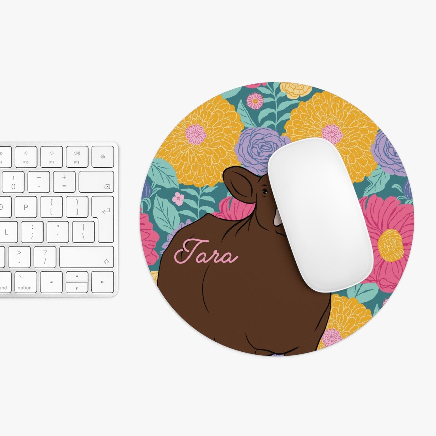 Personalized Round Livestock Mouse Pad | 7.75"