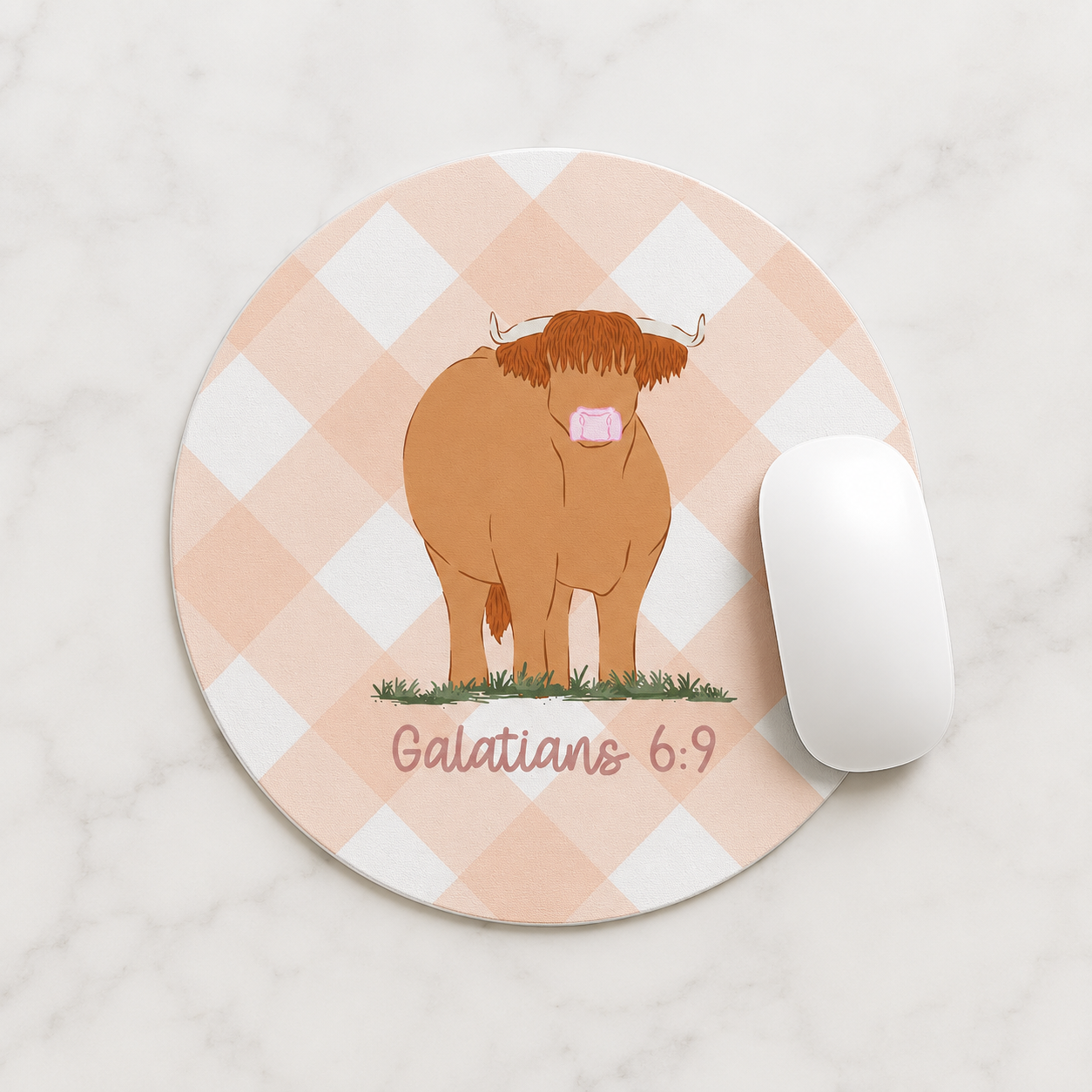 Personalized Round Livestock Mouse Pad | 7.75"
