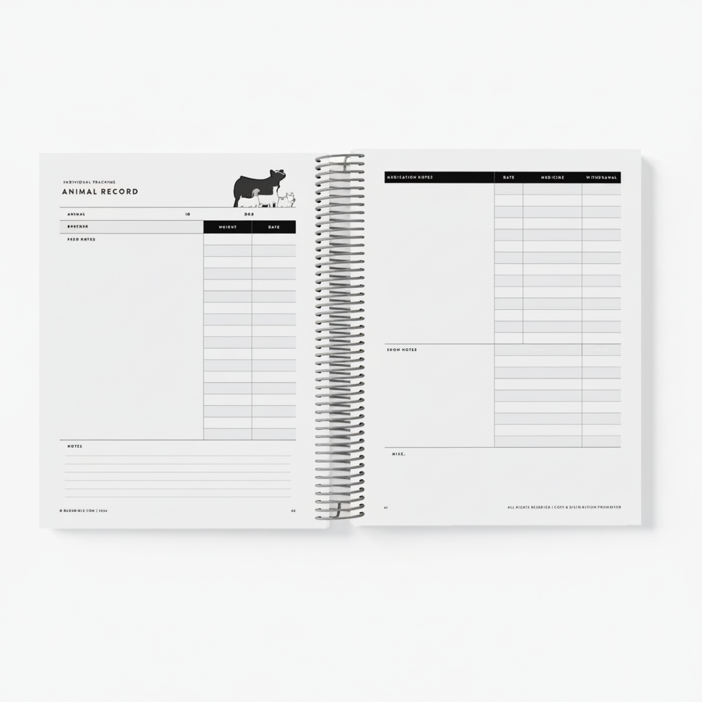 Personalized Show Livestock Record Book & Planner | Barn Bible™