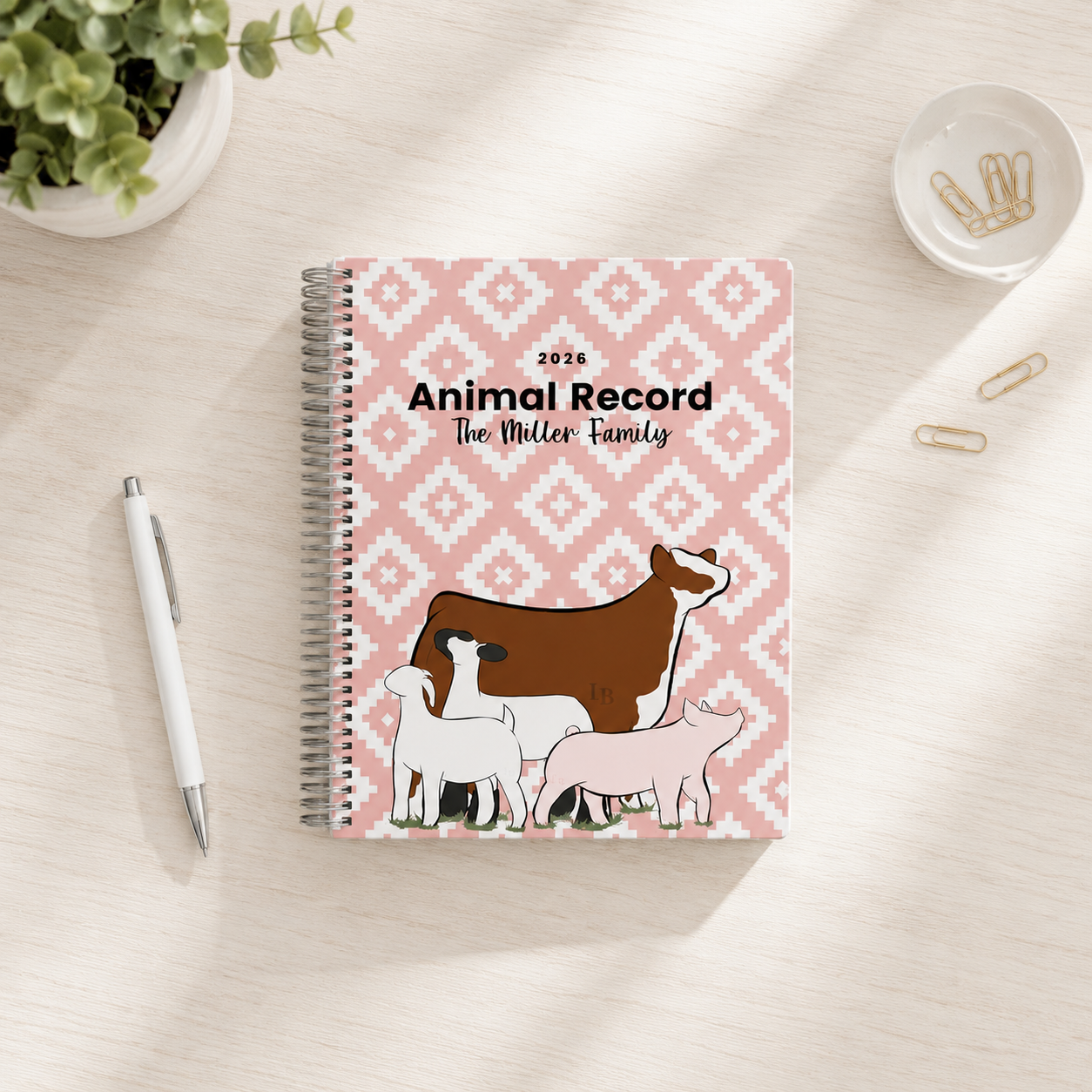 Personalized Show Livestock Record Book & Planner | Barn Bible™