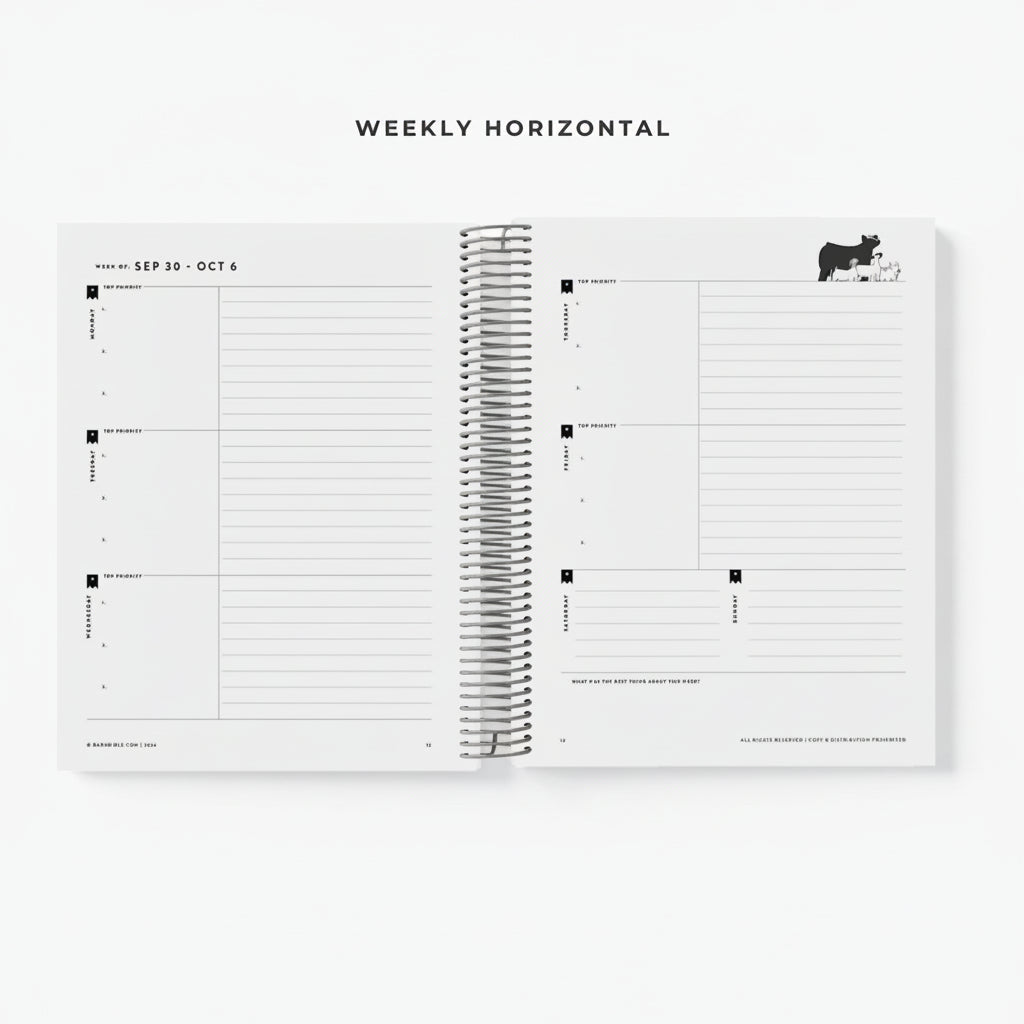 Personalized Weekly Planner for Livestock Families | Barn Bible™