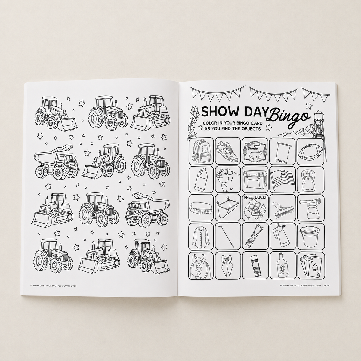 Little Stock Show Life: Going There with Hogs | Livestock Coloring Book for Kids