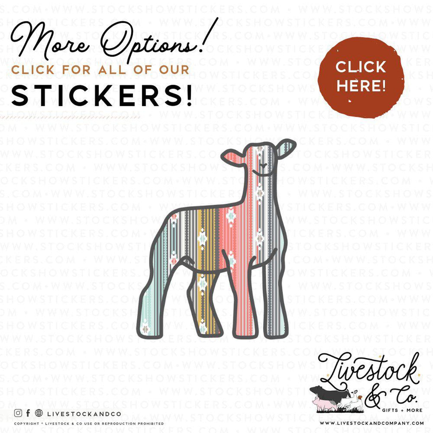 Serape Stock Show Livestock Sticker