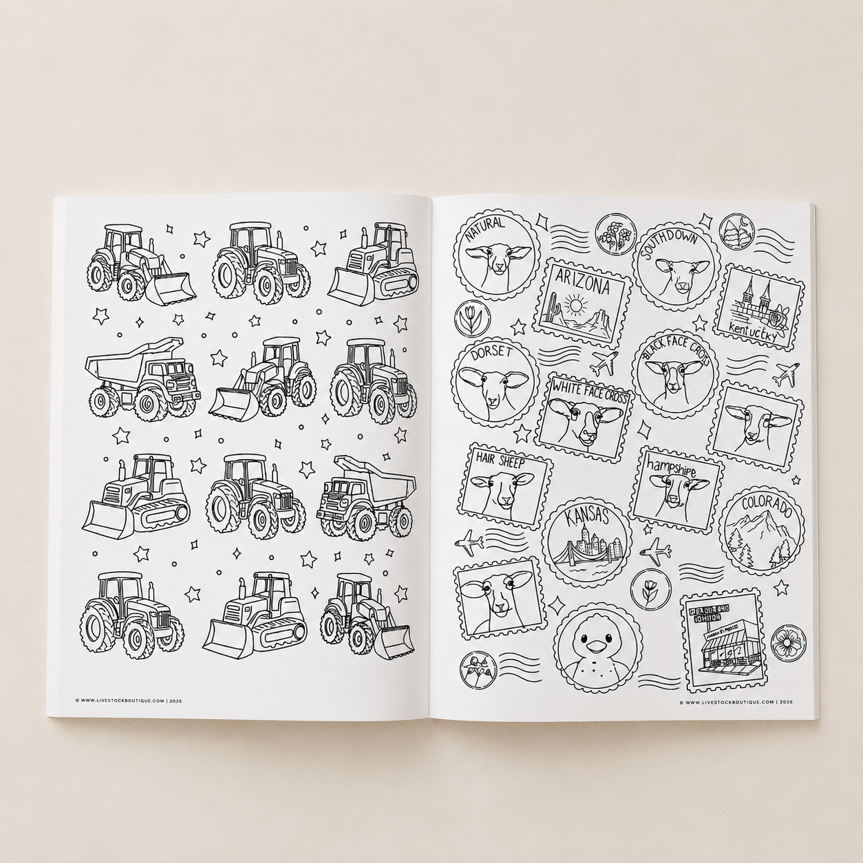 Little Stock Show Life: Going There with Sheep | Livestock Coloring Book for Kids
