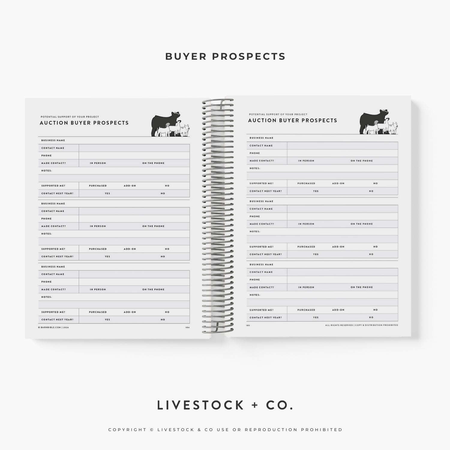 Personalized Barn Bible™ Stock Show Planner