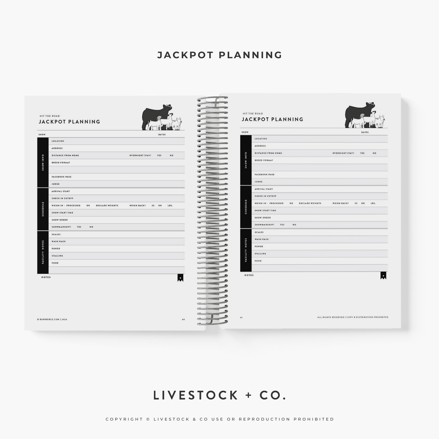 Personalized Barn Bible™ Stock Show Planner