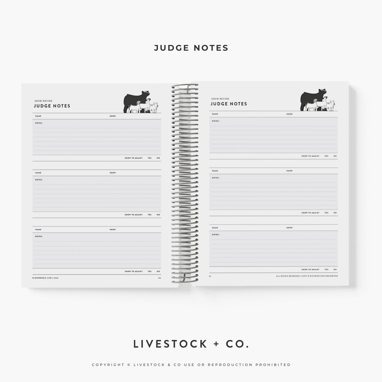 Personalized Barn Bible™ Stock Show Planner