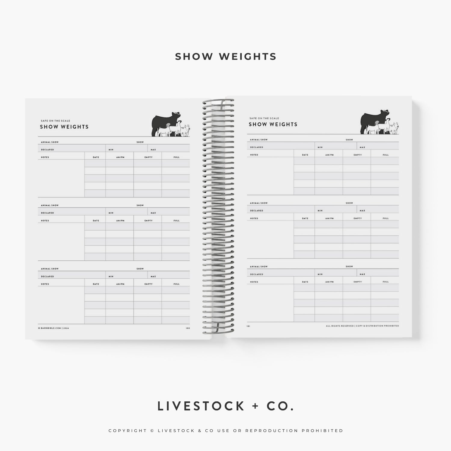 Personalized Barn Bible™ Stock Show Planner