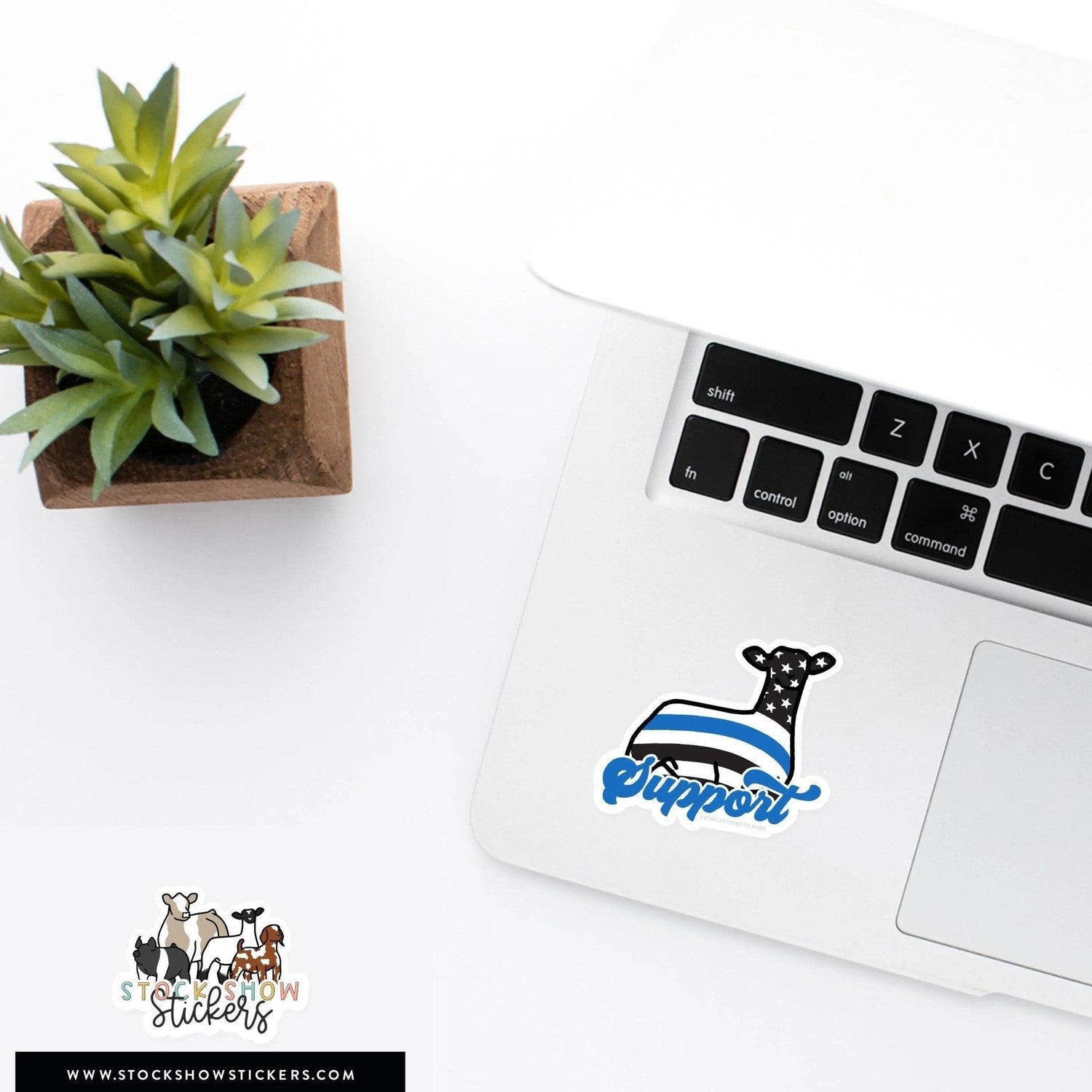 Thin Blue Line Support Livestock Stickers
