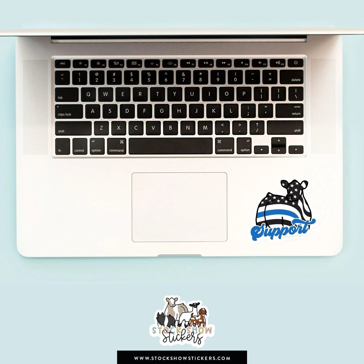 Thin Blue Line Support Livestock Stickers