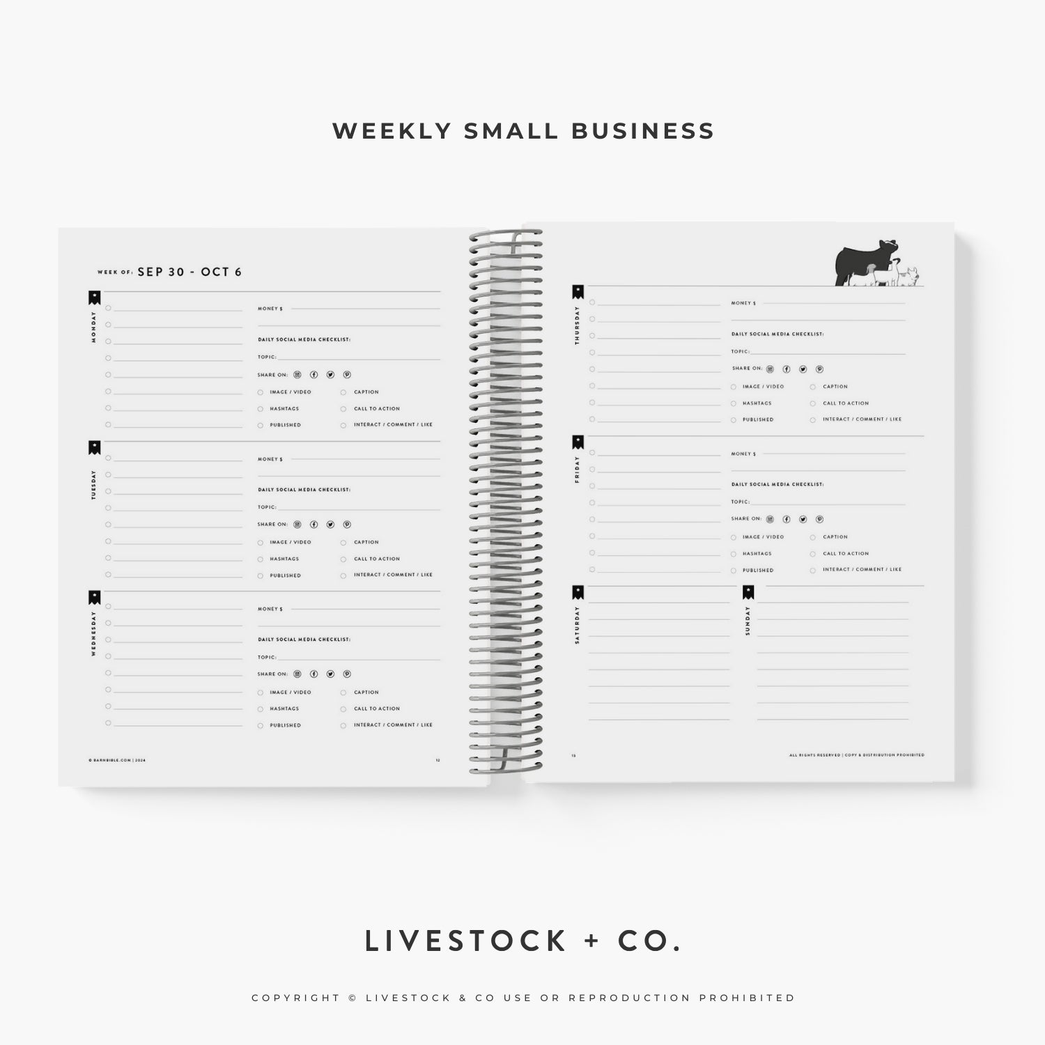 Personalized Barn Bible™ Weekly Planner