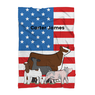 Personalized Livestock Fleece Blanket