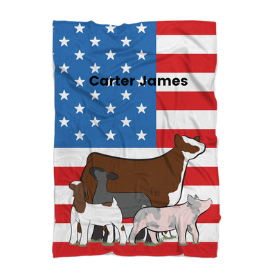 Personalized Livestock Fleece Blanket