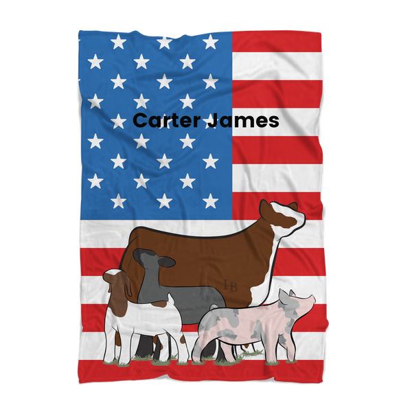 Personalized Livestock Fleece Blanket