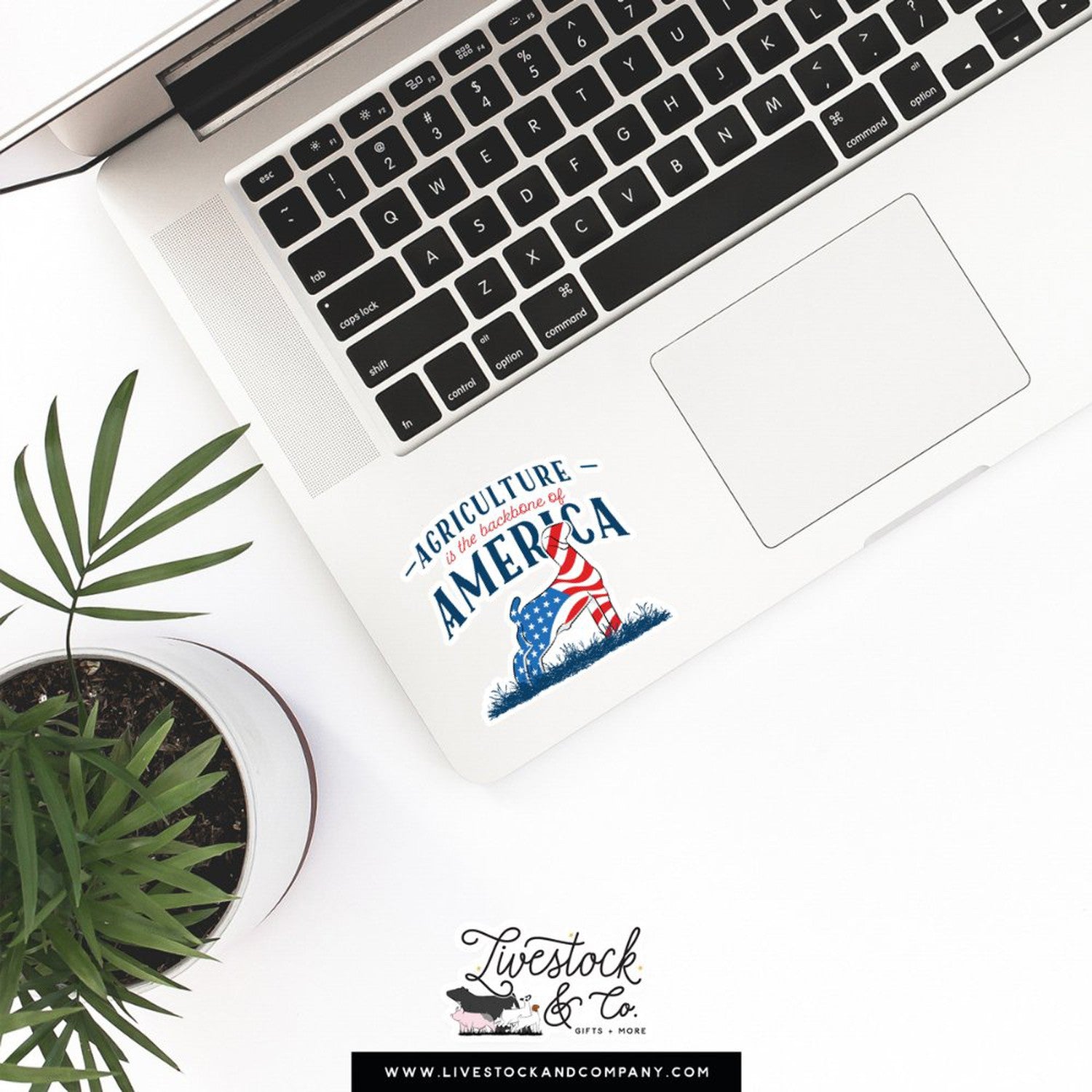 Custom Made Agriculture is the Backbone of America Livestock Stickers Stock Show Livestock - Livestock &amp; Co. Boutique