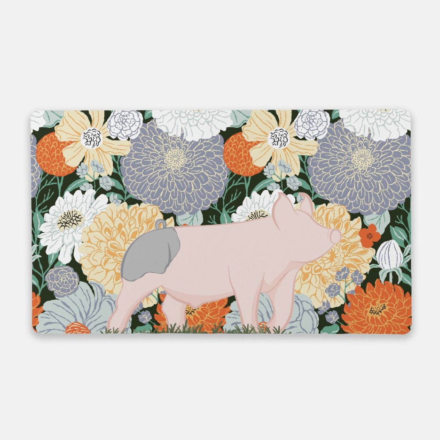 Custom Made Desk Mouse & Keyboard Mat - Bold Blooms Stock Show Livestock - Livestock &amp; Co. Boutique