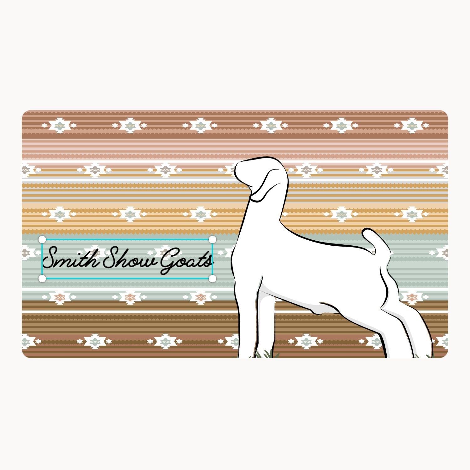 Custom Made Desk Mouse & Keyboard Mat - Serape Stock Show Livestock - Livestock &amp; Co. Boutique
