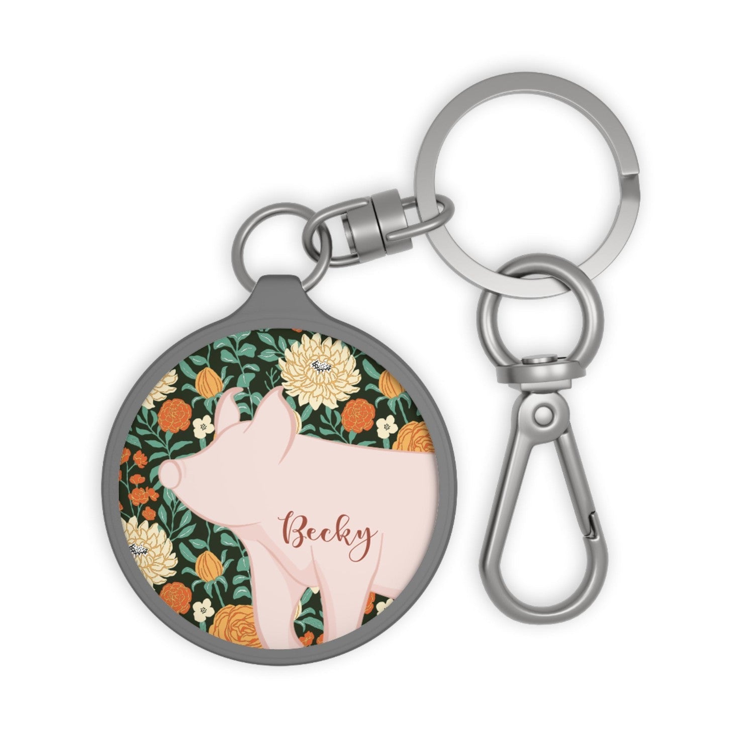 Custom Made Key Chain Tag - Bold Blooms Stock Show Livestock - Livestock &amp; Co. Boutique