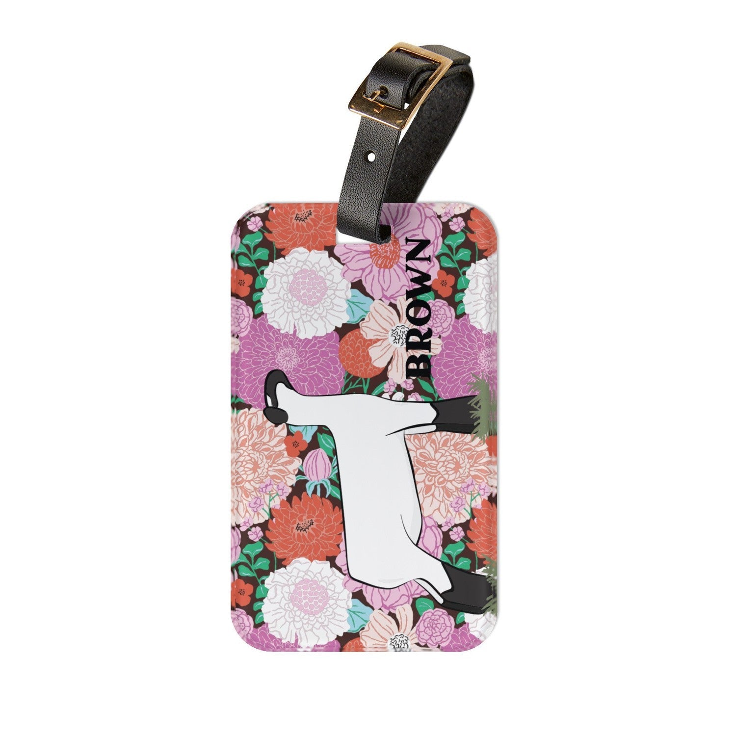 Custom Made Luggage Tag - Bold Blooms Stock Show Livestock - Livestock &amp; Co. Boutique
